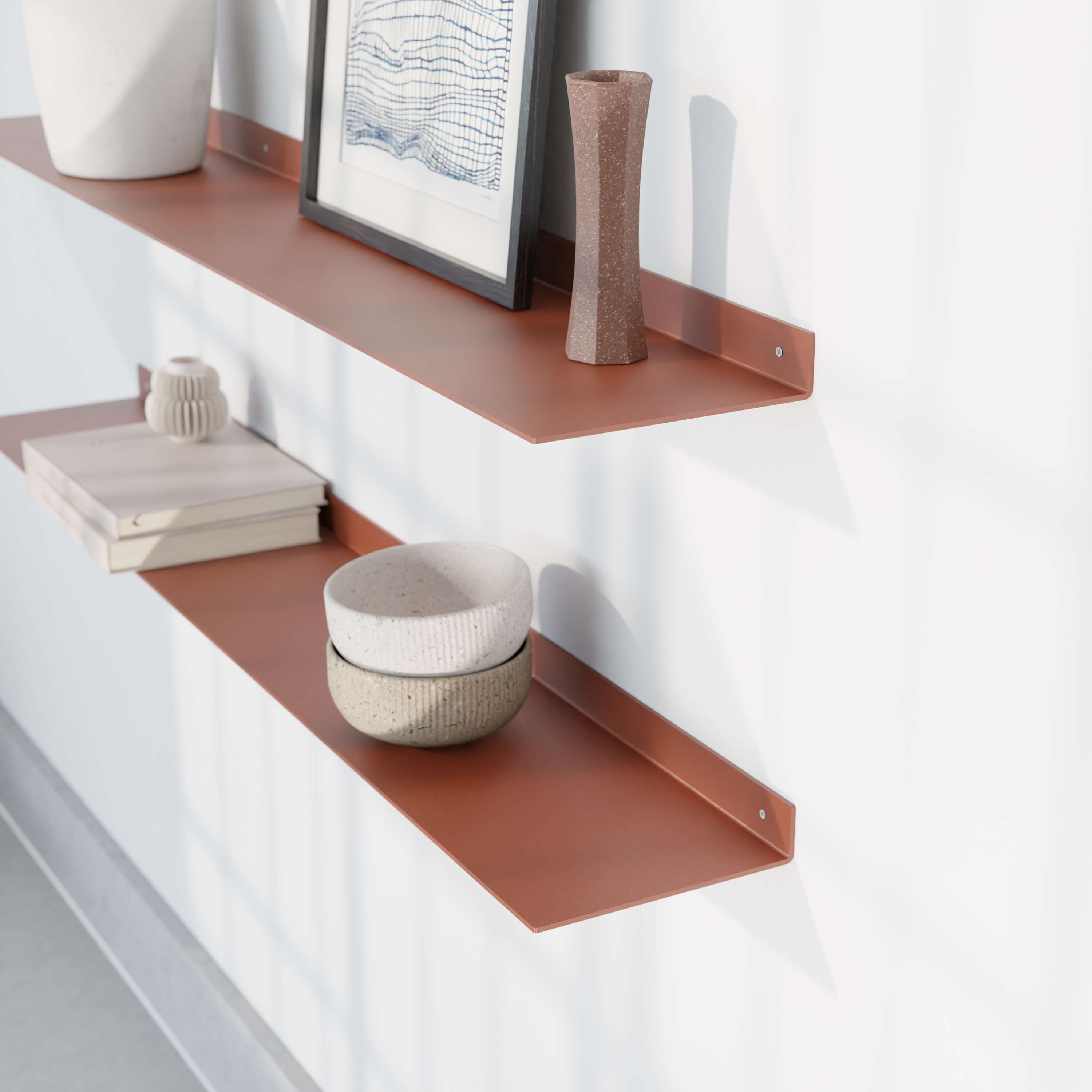 מדף צף אלגנטי עשוי אלומיניום KAV מדף צף אלגנטי עשוי אלומיניום KAV