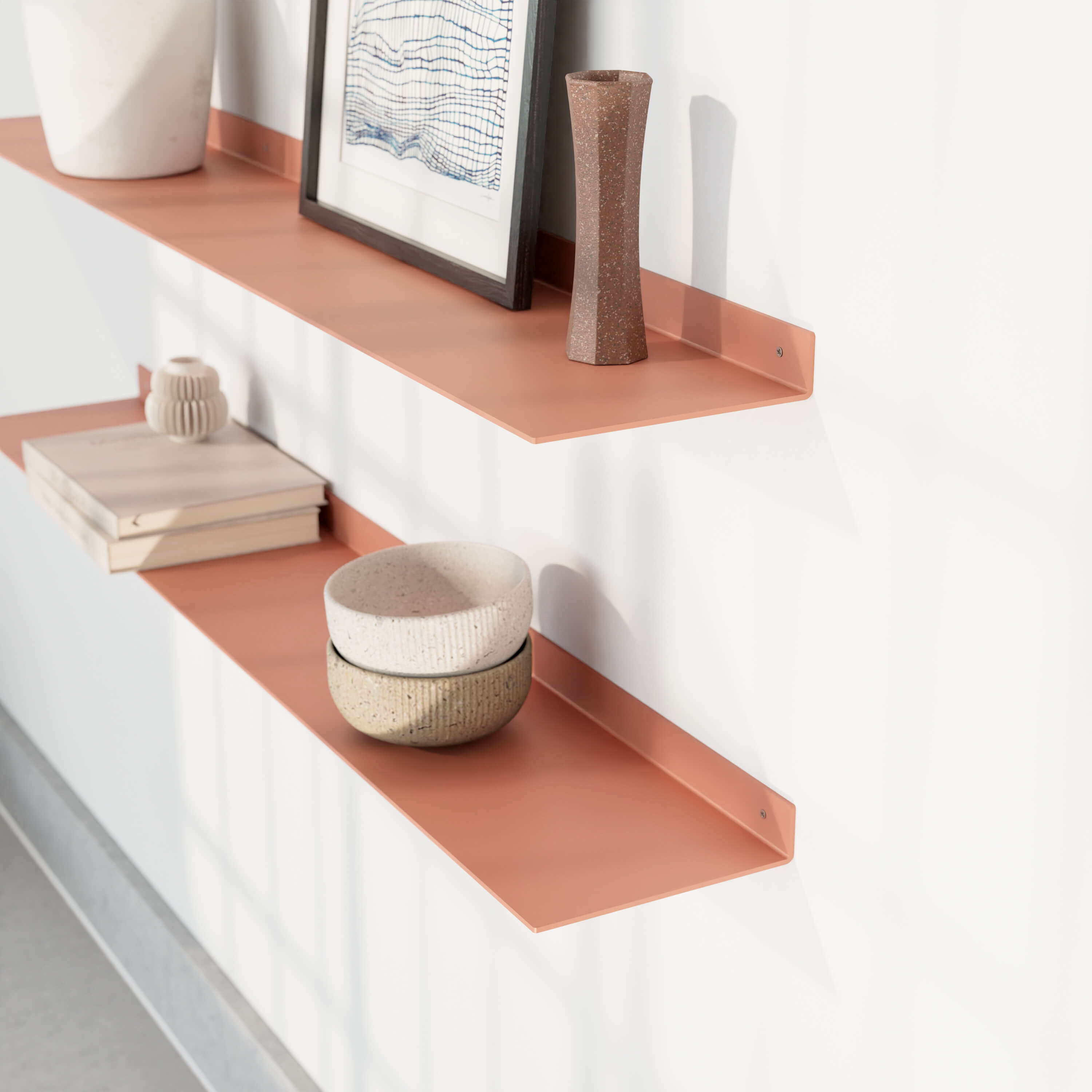 מדף צף אלגנטי עשוי אלומיניום KAV מדף צף אלגנטי עשוי אלומיניום KAV